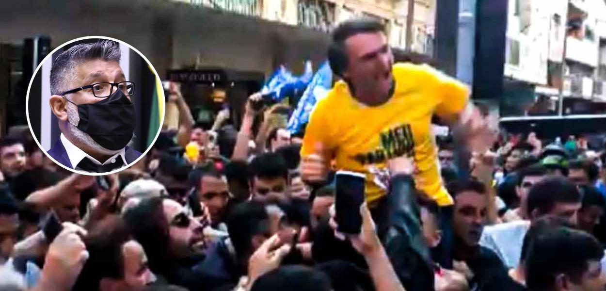 Alexandre Frota e momento da facada em Bolsonaro