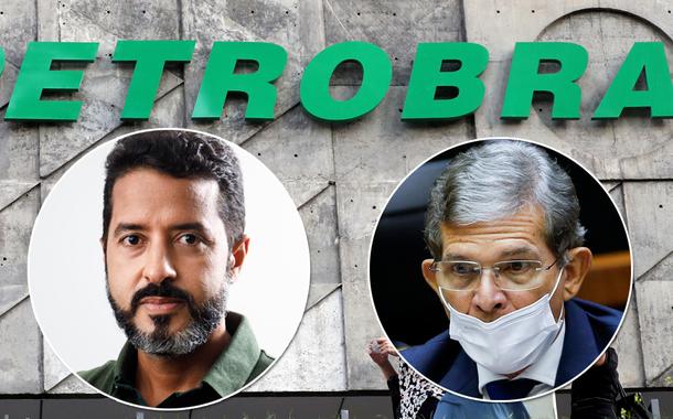 Coordenador da FUP, Deyvid Bacelar, e o presidente da Petrobrás, Joaquim Luna e Silva