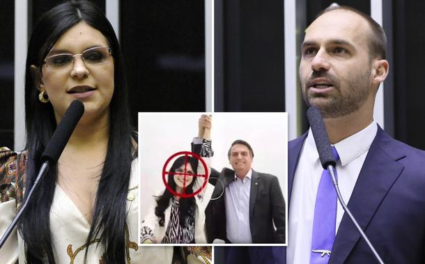 Deputada federal Dayane Pimentel e o deputado Eduardo Bolsonaro