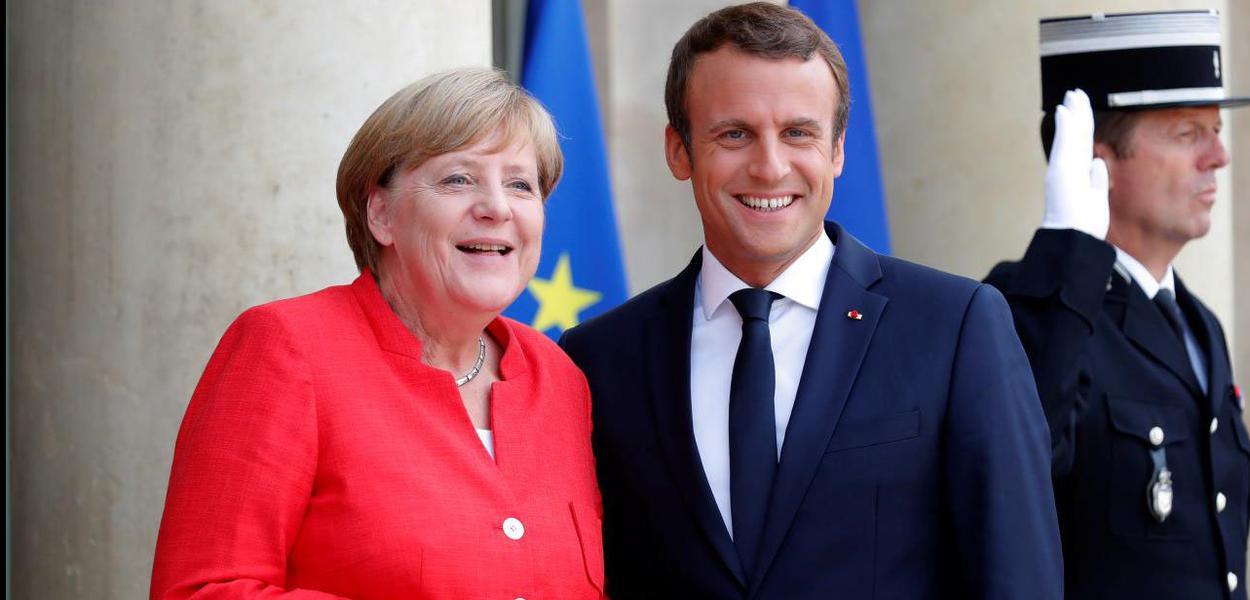 Angela Merkel e Emmanuel Macron