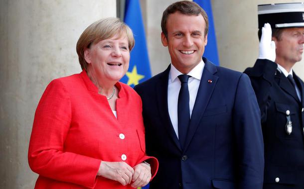 Angela Merkel e Emmanuel Macron