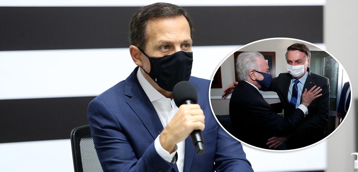 João Doria e Temer com Bolsonaro