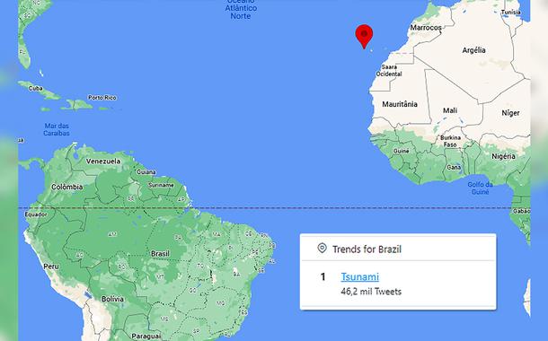 Localização do vulcão Cumbre Vieja