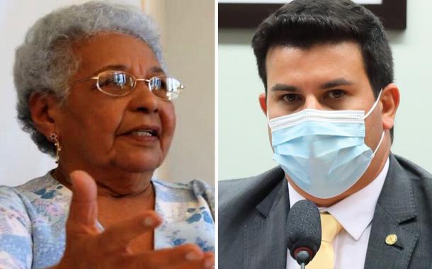 Trabalhadora doméstica Lenira de Carvalho e o deputado Carlos Veras (PT-PE)