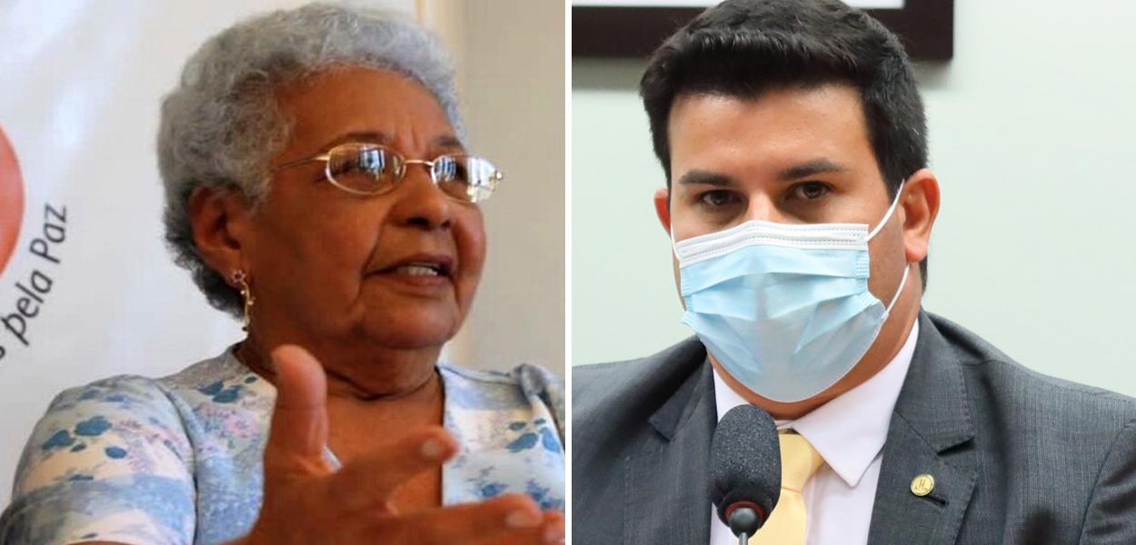 Trabalhadora doméstica Lenira de Carvalho e o deputado Carlos Veras (PT-PE)
