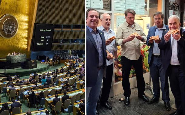 Presidente da República Jair Bolsonaro, durante gravação de discurso para a 75ª Assembleia Geral da ONU. 22 de setembro de 2020