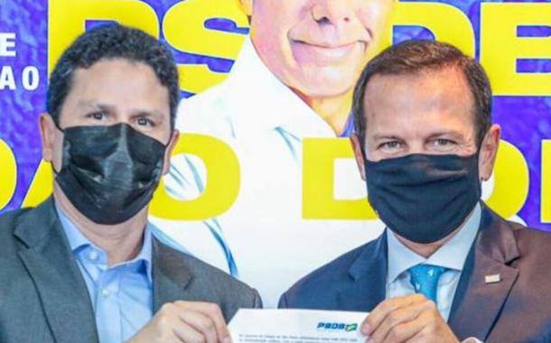 Bruno Araújo, presidente nacional do PSDB, e o presidenciável tucano João Doria