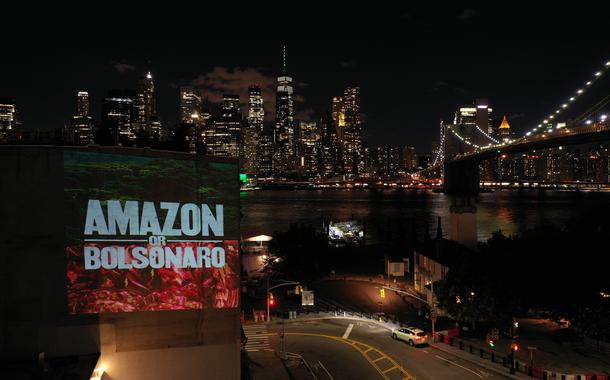 Protestos contra Bolsonaro em Nova York