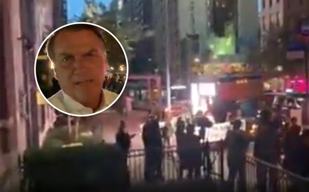 Jair Bolsonaro e uma manifestação em Nova York contra o seu governo