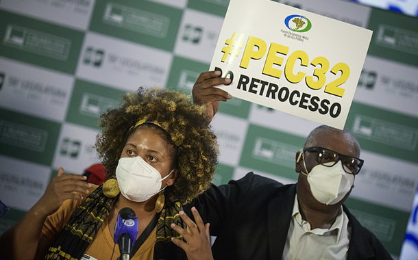 Manifestação de servidores contra a reforma administrativa