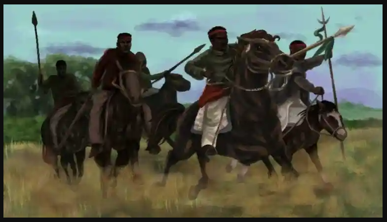 Tropas dos lanceiros, formada por negros