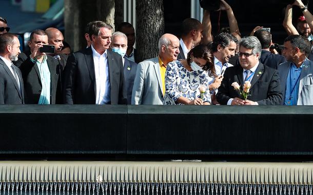 Bolsonaro e sua comitiva visitam o Memorial e Museu Nacional do 11 de Setembro