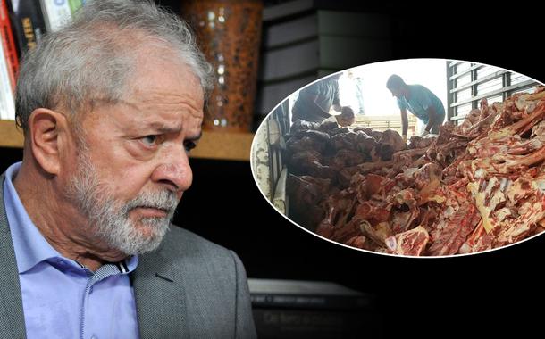 Lula e carga de ossos de carne bovina