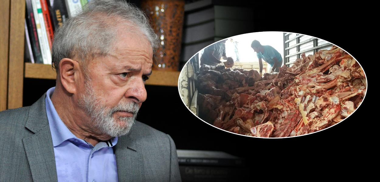 Lula e carga de ossos de carne bovina
