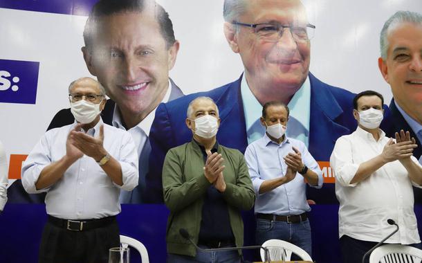 Geraldo Alckmin, Márcio França, Paulo Skaf e Gilberto Kassab