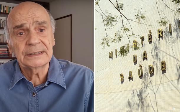 Drauzio Varella e fachada do Ministério da Saúde