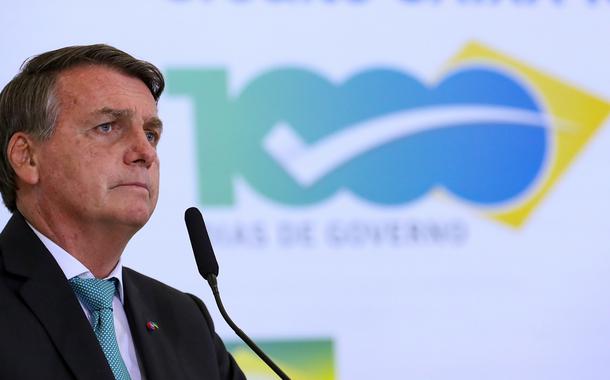 Jair Bolsonaro durante cerimônia dos mil dias de governo