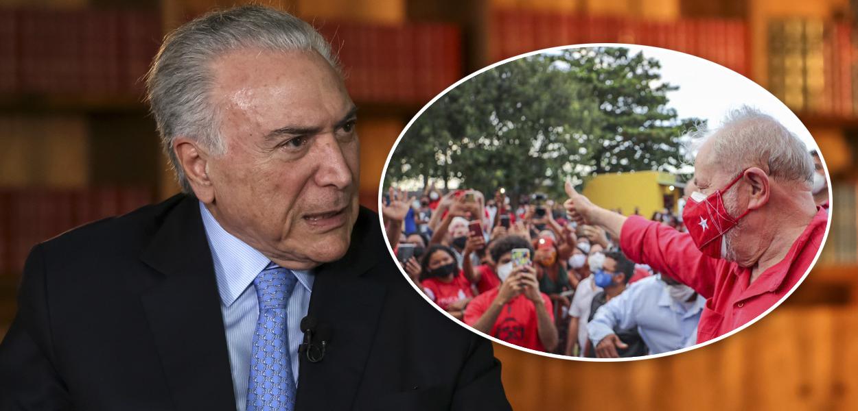 Michel Temer o ex-presidente Luiz Inácio Lula da Silva