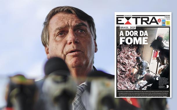 Bolsonaro e capa do Extra