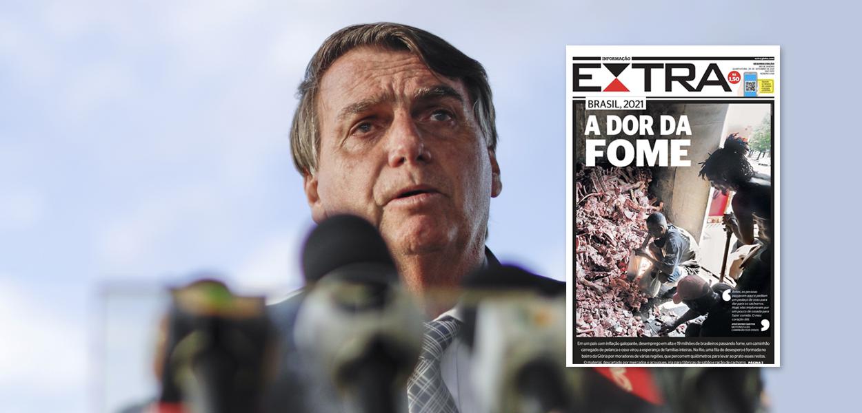 Bolsonaro e capa do Extra