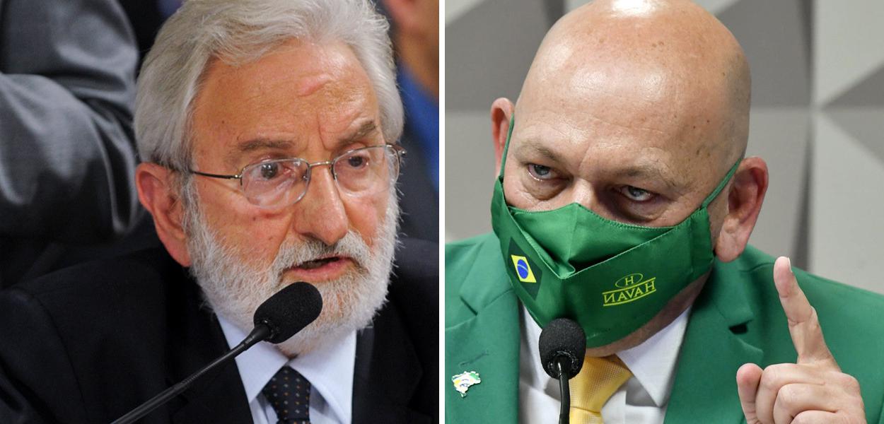 Deputado Ivan Valente e o empresário Luciano Hang