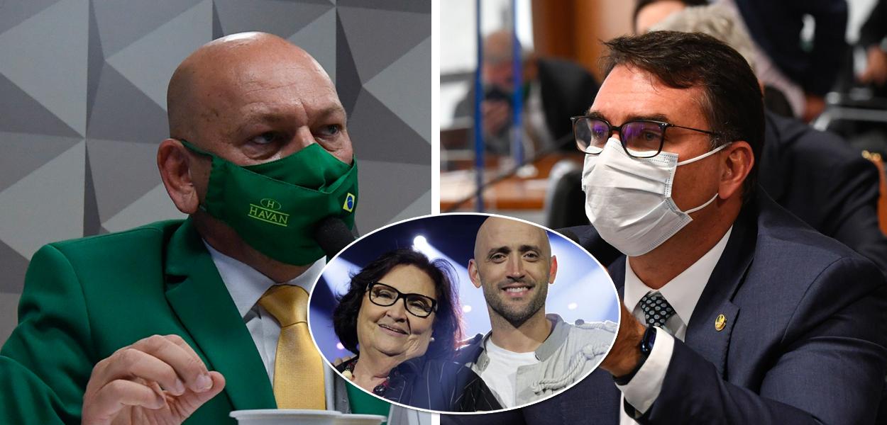 Luciano Hang Déa Lúcia, Paulo Gustavo e Flávio Bolsonaro