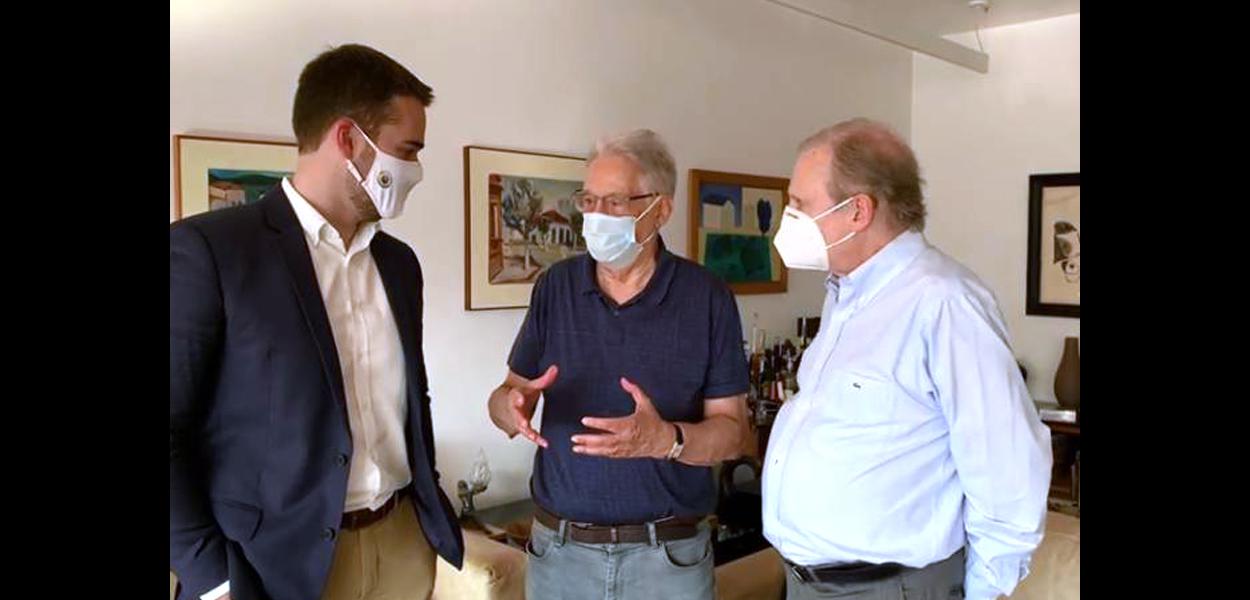 Eduardo Leite, Fernando Henrique Cardoso e Tasso Jereissati.