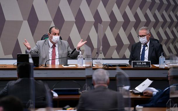 Omar Aziz e Renan Calheiros (presidente e relator da CPI da Covid)