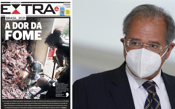 Capa do Extra e Paulo Guedes