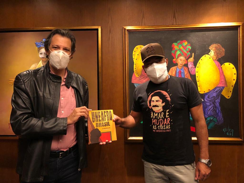 Douglas Belchior e Fernando Haddad