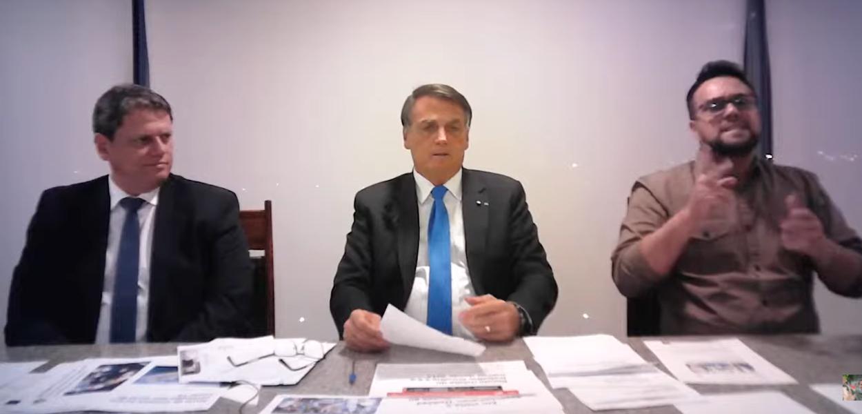 Tarcísio de Freitas e Jair Bolsonaro