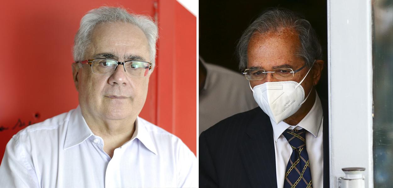 Jornalista Luis Nassif e o ministro da Economia, Paulo Guedes