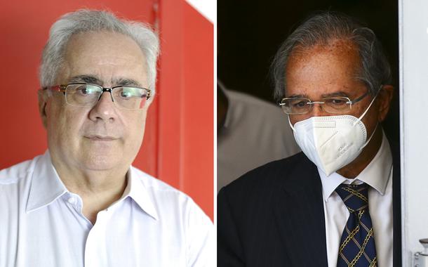 Jornalista Luis Nassif e o ministro da Economia, Paulo Guedes