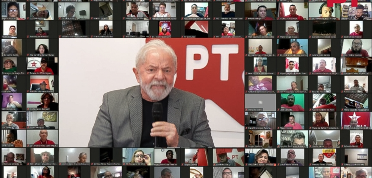 Lula com dirigentes do PT