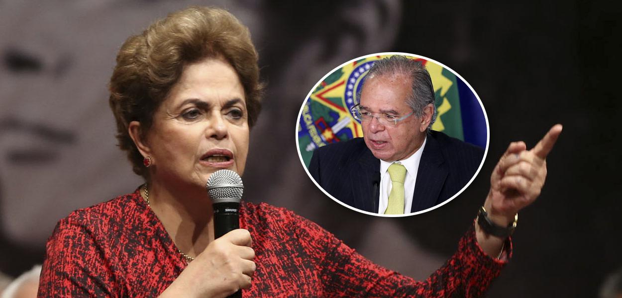 Dilma Rousseff e Paulo Guedes