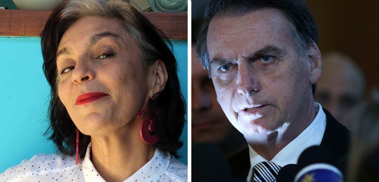 Cynara Menezes e Jair Bolsonaro