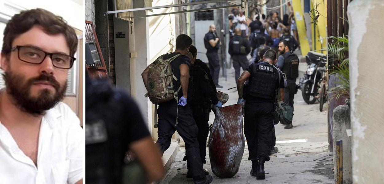 Pesquisador Pedro Barreto Pereira e uma operação policial do Rio