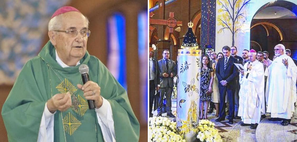 Dom Mauro Morelli e Bolsonaro em Aparecida