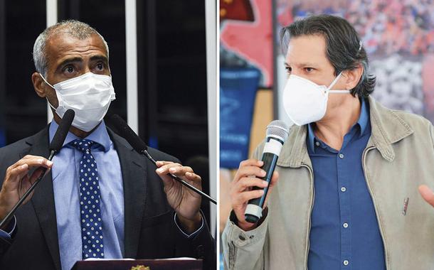 Senador Romário e o ex-prefeito Fernando Haddad