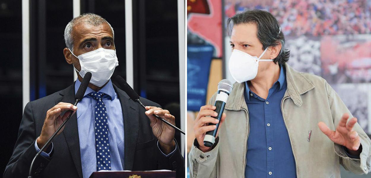 Senador Romário e o ex-prefeito Fernando Haddad