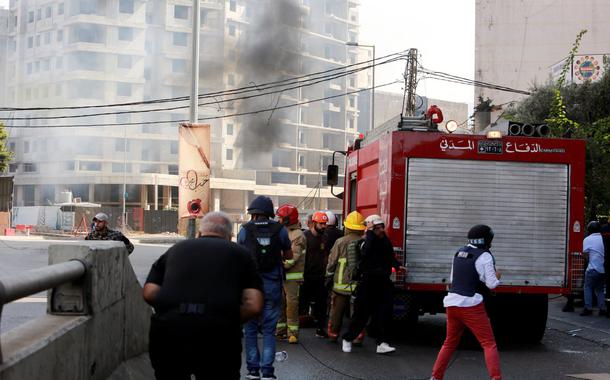 Conflito em rua de Beirute, Líbano
 14/10/2021 REUTERS/Aziz Taher