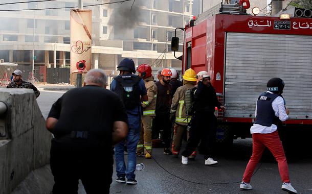 Conflito em rua de Beirute, Líbano