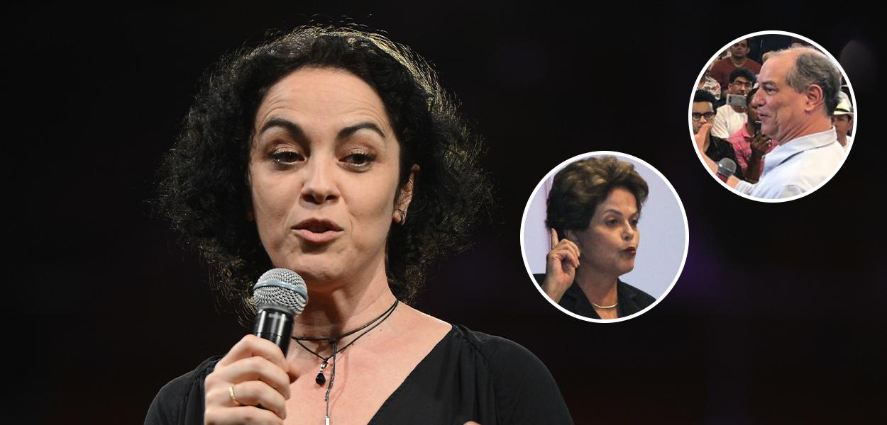 Marcia Tiburi, Dilma Rousseff e Ciro Gomes