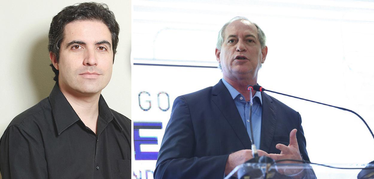 Jornalista Bernardo Mello Franco e o ex-ministro Ciro Gomes