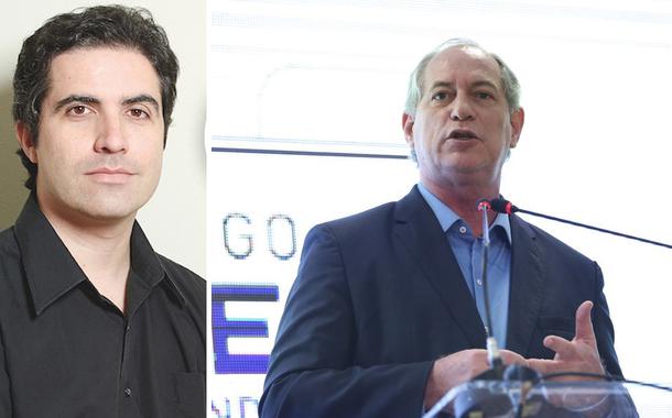 Jornalista Bernardo Mello Franco e o ex-ministro Ciro Gomes