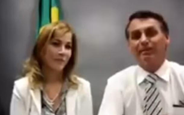 Eduardo Bolsonaro, Mayra Pinheiro e Jair Bolsonaro