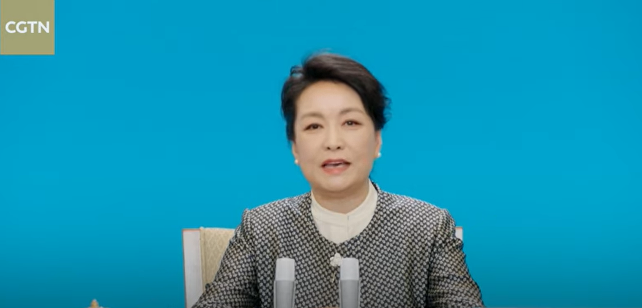 Peng Liyuan, embaixadora da Boa Vontade da Organização Mundial da Saúde (OMS) para tuberculose e HIV/Aids