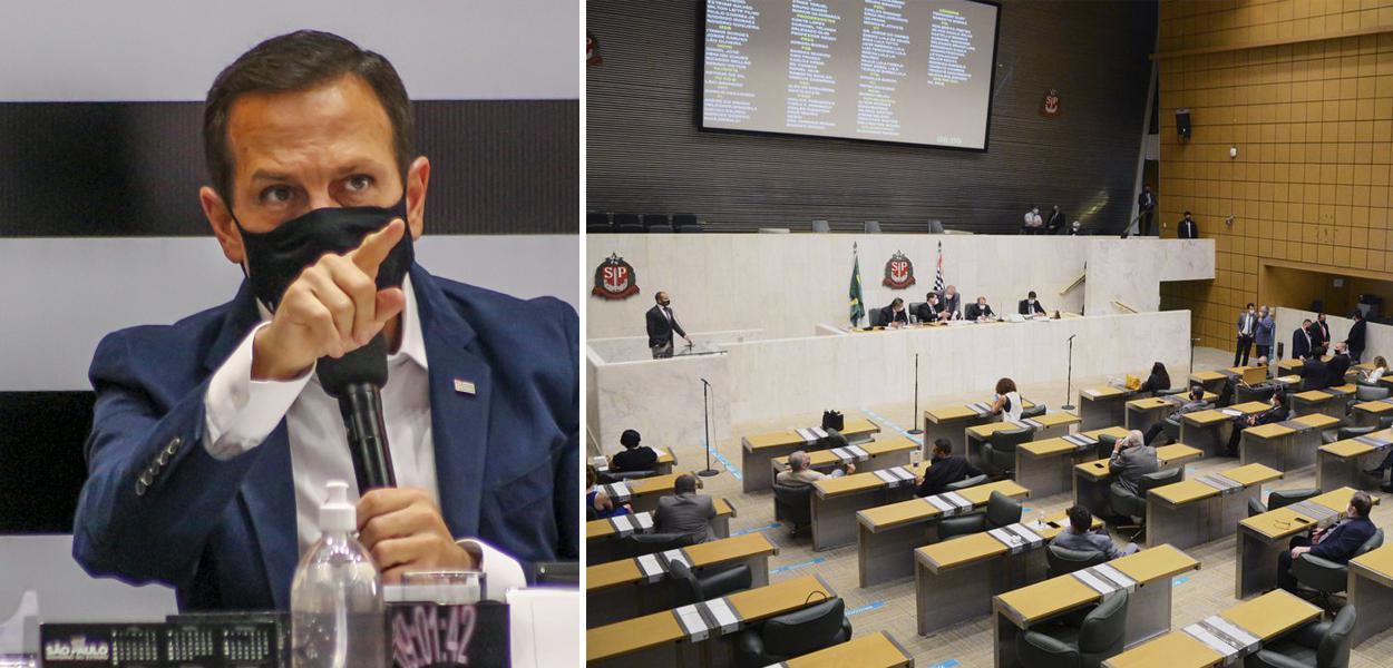 João Doria e plenário da Alesp