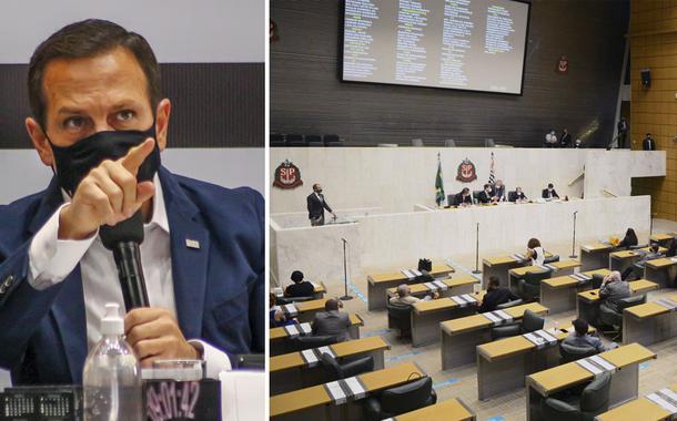 João Doria e plenário da Alesp