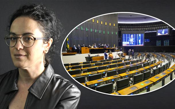 Filósofa Marcia Tiburi e o plenário da Câmara